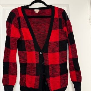 Mossimo Supply Co. Red and Black Knit Sweater